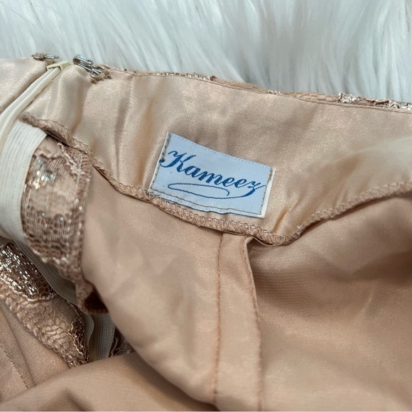 Kameez Mini Halter Dress Gold Glitter Lace - Picture 8 of 8